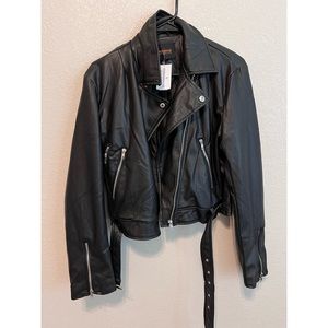 Black leather jacket